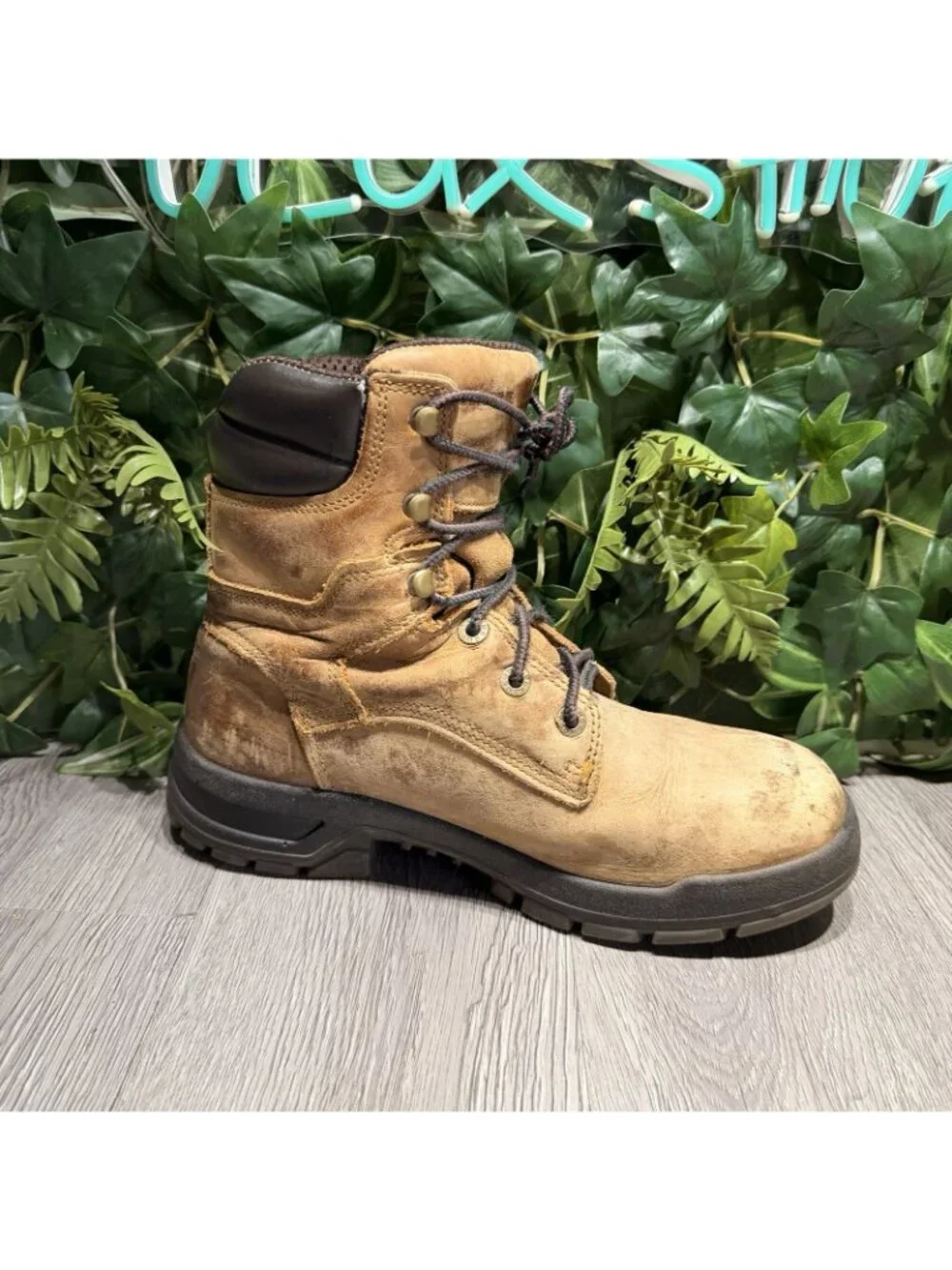 WOLVERINE W190020 8” RAMPARTS WATERPROOF DURASHOCKS MEN'S WORK BOOT SZ 8.5